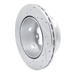 Dodge Sprinter 3500 Brake Rotor (1) - Rear Right - R1 Concepts - Drilled & Slotted - Silver - `02-`06